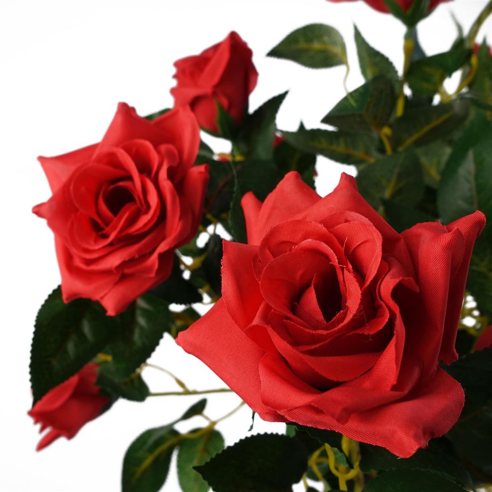 Artificial Red Rose Tree with Twisted Vine Detail, 90cm (3ft) for Romantic Decor