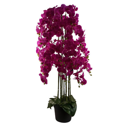 150cm Giant Purple Artificial Orchid Plant - 189 Real Touch Flowers