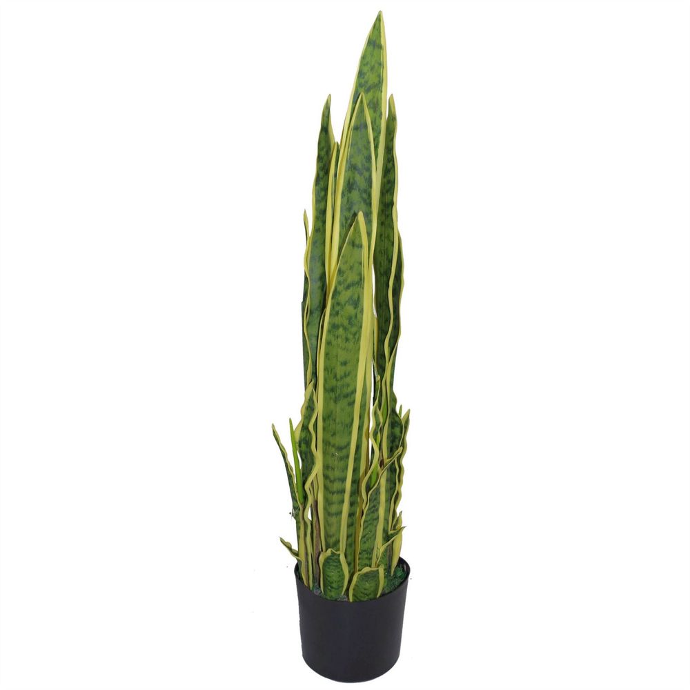 55cm Indoor Artificial Sansevieria Plant - Yellow Green