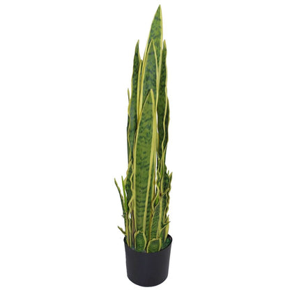 55cm Indoor Artificial Sansevieria Plant - Yellow Green