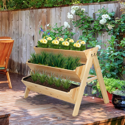 Versatile 3-Tier Wooden Plant Stand with Hooks & Storage for Garden Enthusiasts